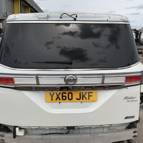 TAILGATE NISSAN ELGRAND E52 TAILGATE WHITE BREAKING 2010-2015