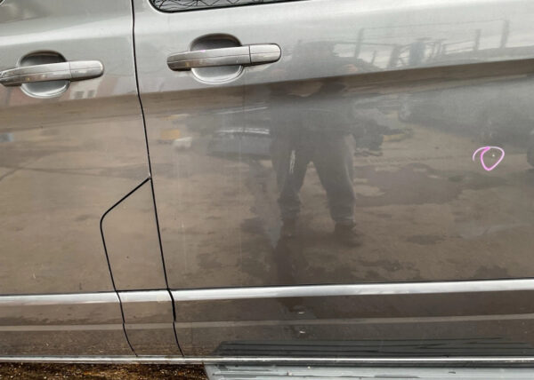 2016 FORD TRANSIT CUSTOM MK8 TOURNEO SLIDING DOOR WITH GLASS PASSENGER SIDE GREY - Image 6