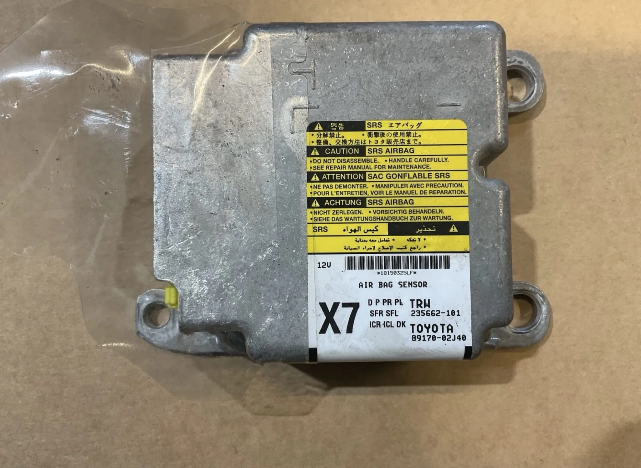 Toyota Auris MK2 Airbag Kit Dashboard Seatbelt Steering Module Complete - Image 3