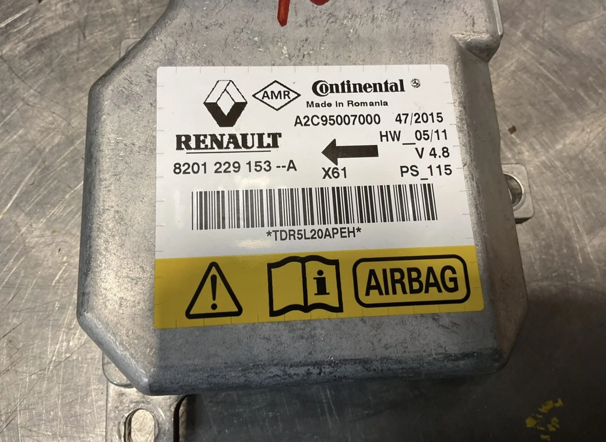 2017 MERCEDES CITAN W415 AIRBAG KIT SEAT BELTS MODULE 8201229153 - Image 3