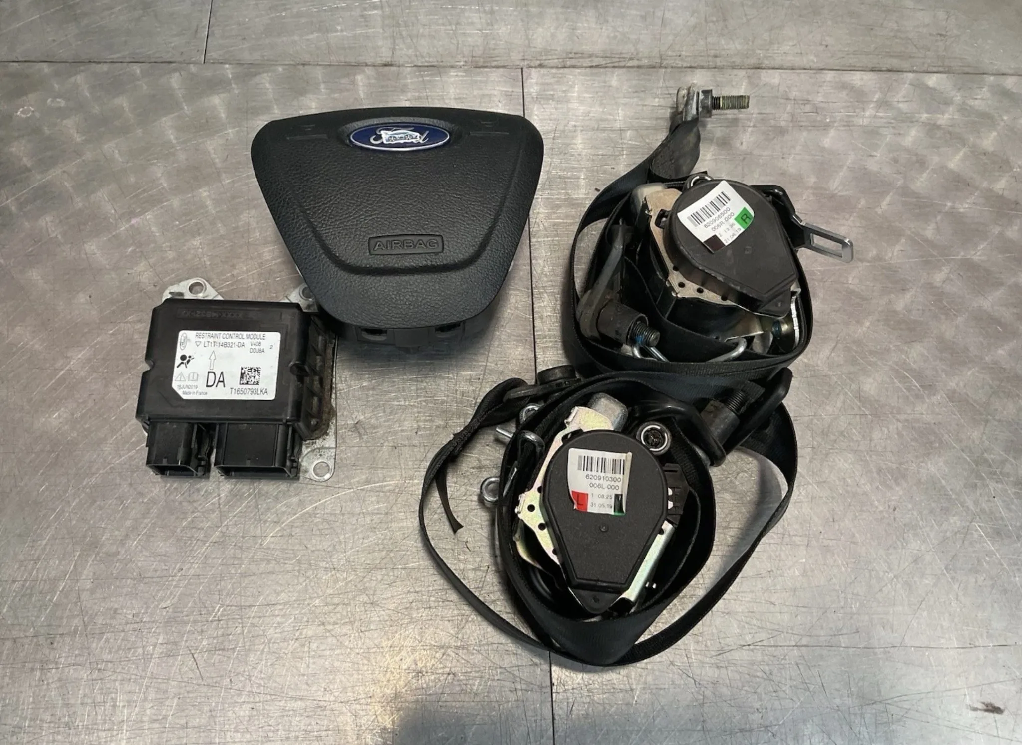 19-23 FORD TRANSIT CONNECT MK2 AIR BAG KIT DRIVER WITH SEAT BELTS LT1T-14B321-DA