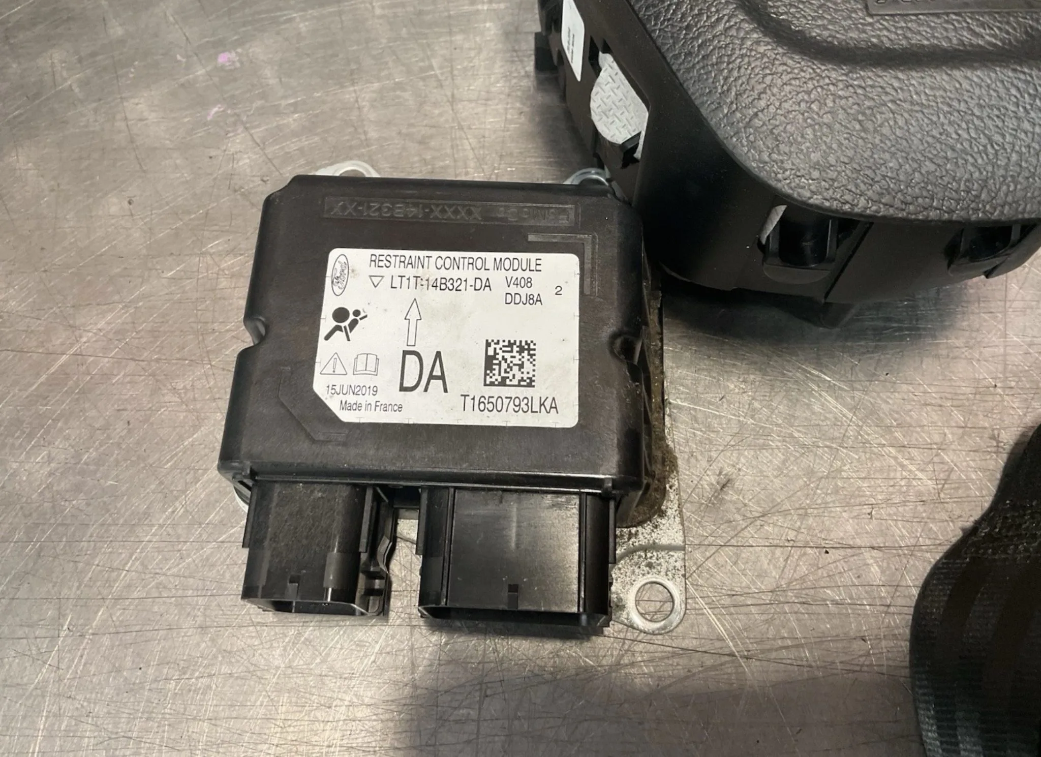 19-23 FORD TRANSIT CONNECT MK2 AIR BAG KIT DRIVER WITH SEAT BELTS LT1T-14B321-DA - Image 2