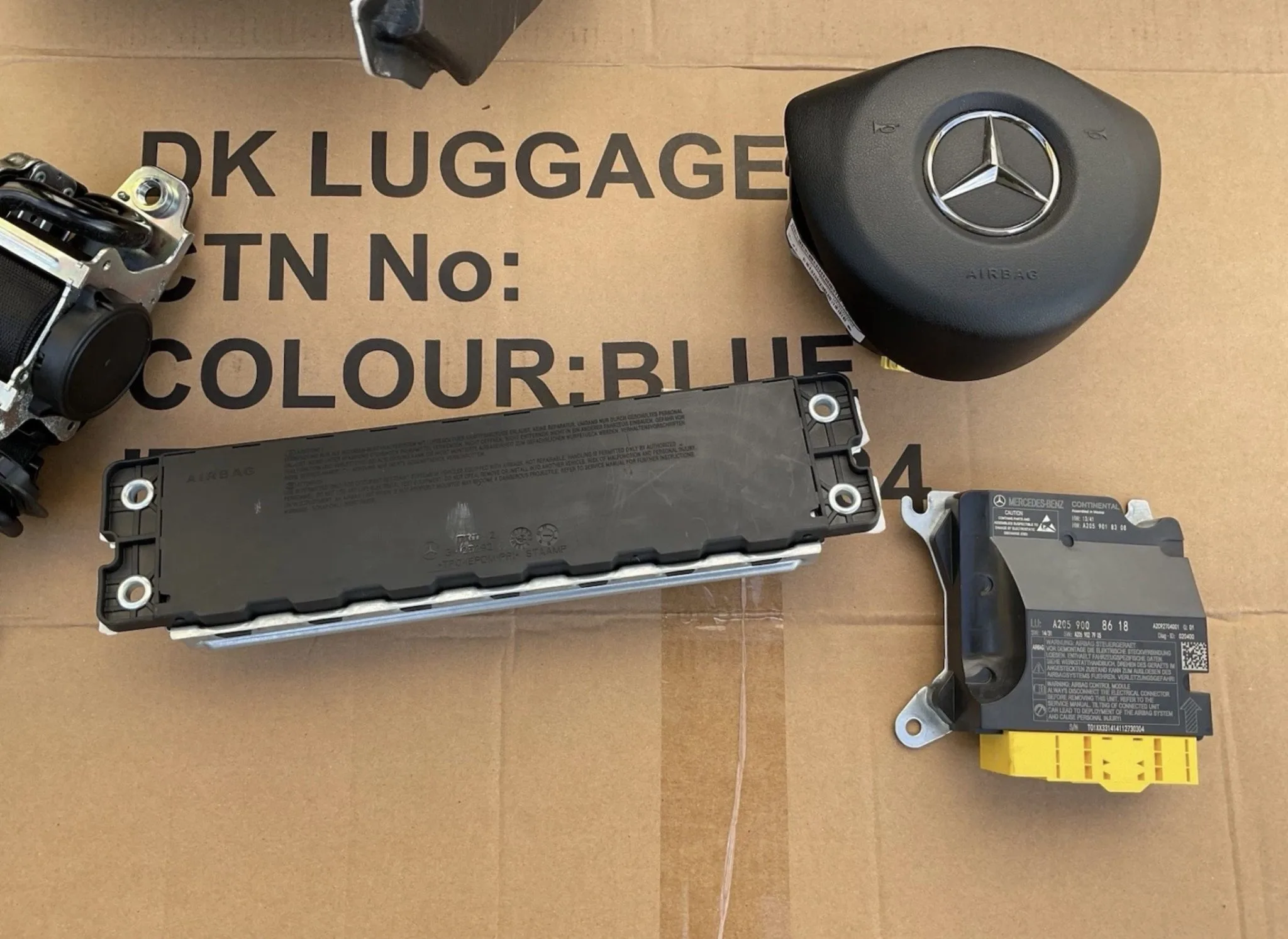 2015 MERCEDES C CLASS W205 DASHBOARD KIT AIR SRS BAG SEAT BELTS ECU - Image 6
