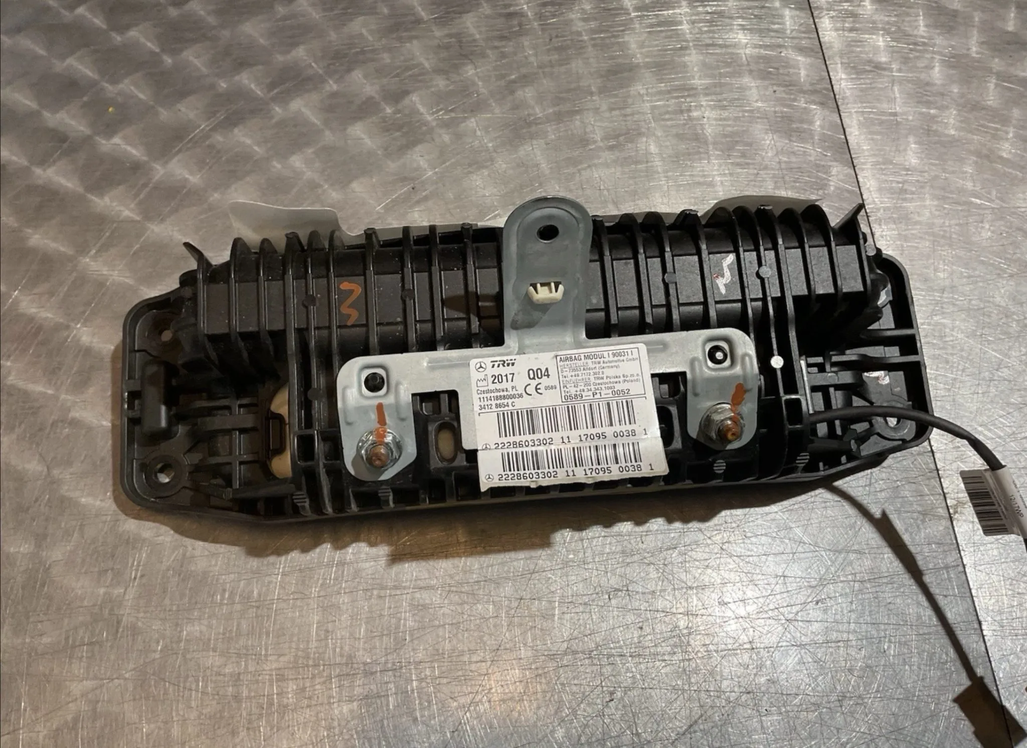 2019 MERCEDES S CLASS W222 DASHBOARD PASSENGER AIRBAG 2228603302 - Image 7